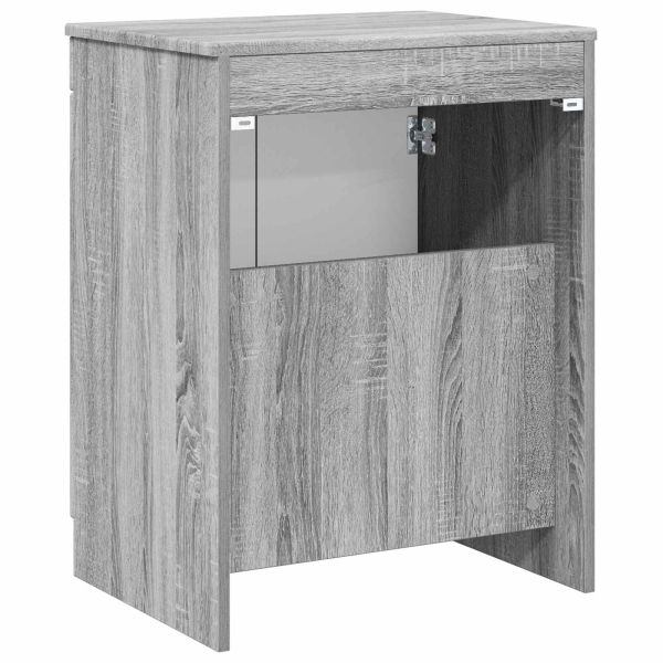 Шкаф за баня Сив Сонома 54 x 41 x 70 см Инженерна дървесина