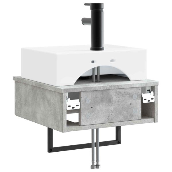 Мивка за измиване, монтирана на стена Бетонно сиво