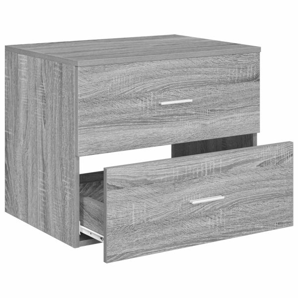 Шкаф за баня с монтаж на стена Сив Сонома 62,5 x 44,5 x 50 см