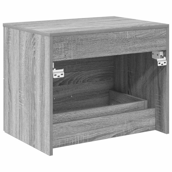 Шкаф за баня с монтаж на стена Сив Сонома 62,5 x 44,5 x 50 см