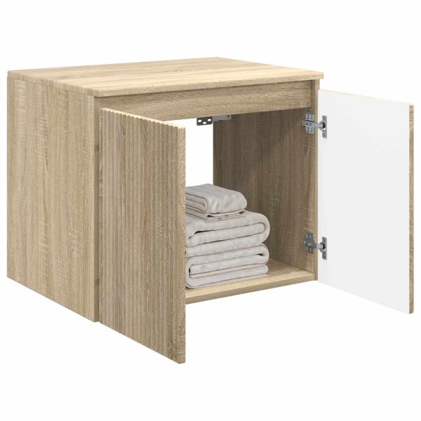Стенно Баня Кабинет Дъб сонома 62,5 x 44,5 x 50 см