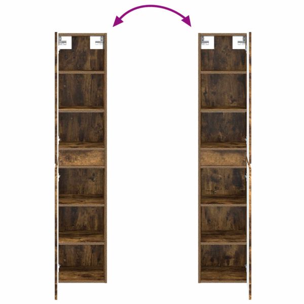 Стенно Баня Кабинет Опушен дъб 33 x 34,5 x 160 см