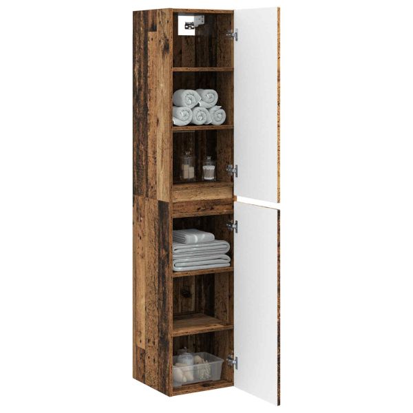Стенно Баня Кабинет Старо дърво 33 x 34,5 x 160 см