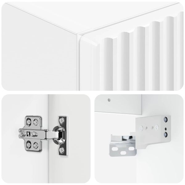 Стенно Баня Кабинет Бял гланц 33 x 34,5 x 100 см