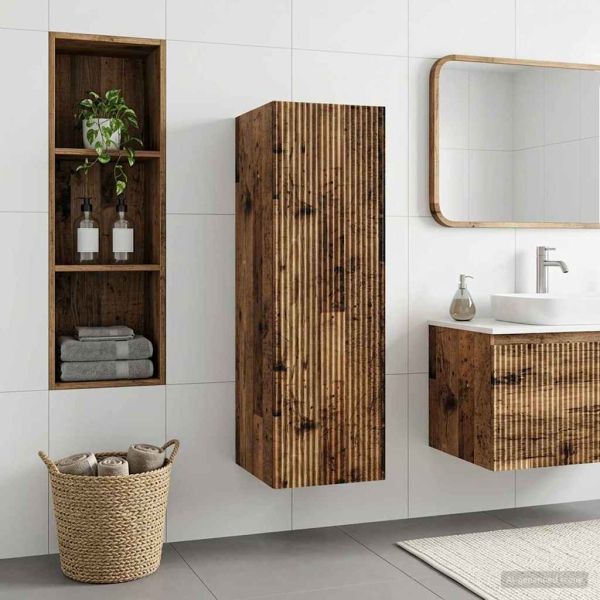 Стенно Баня Кабинет Старо дърво 33 x 34,5 x 100 см