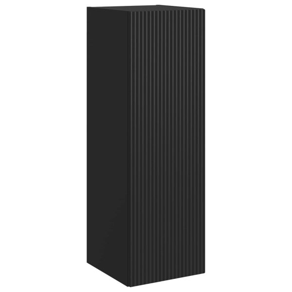 Стенно Баня Кабинет Черно 33 x 34,5 x 60 см Инженерна дървесина