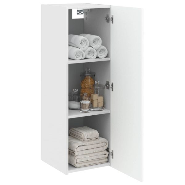 Стенно Баня Кабинет Бял гланц 33 x 34,5 x 60 см