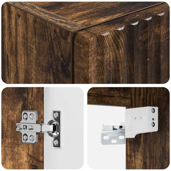 Стенно Баня Кабинет Опушен дъб 33 x 34,5 x 60 см