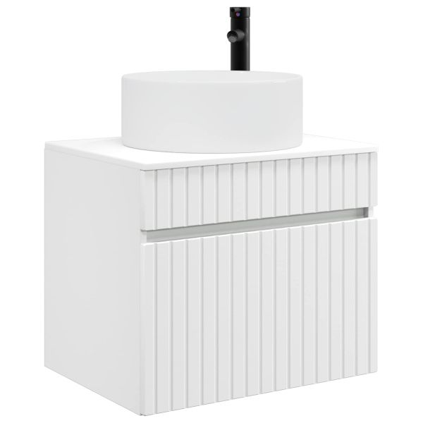 Стенно Баня Кабинет Бяло 59 x 44,5 x 50 см Инженерна дървесина