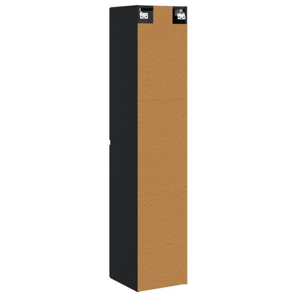 Стенно Баня Кабинет Черно 33 x 34,5 x 160 см