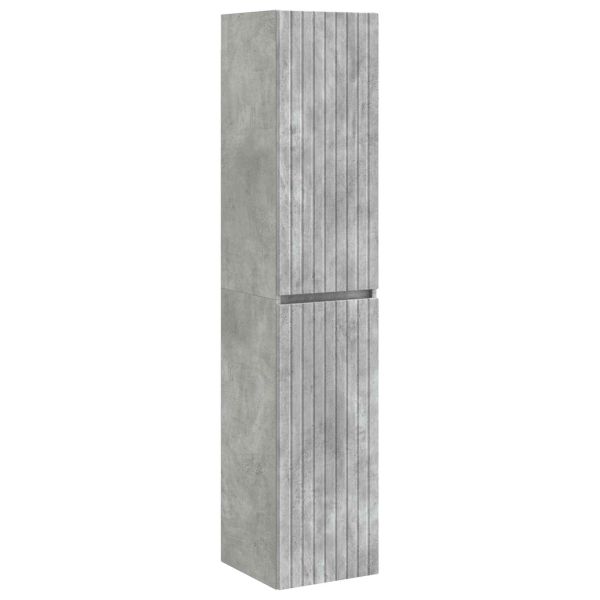Стенно Баня Кабинет Бетонно сиво 33 x 34,5 x 160 см