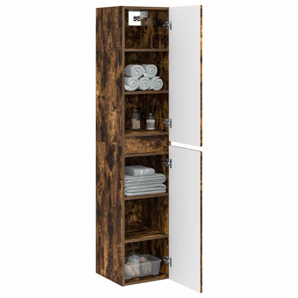 Стенно Баня Кабинет Опушен дъб 33 x 34,5 x 160 см