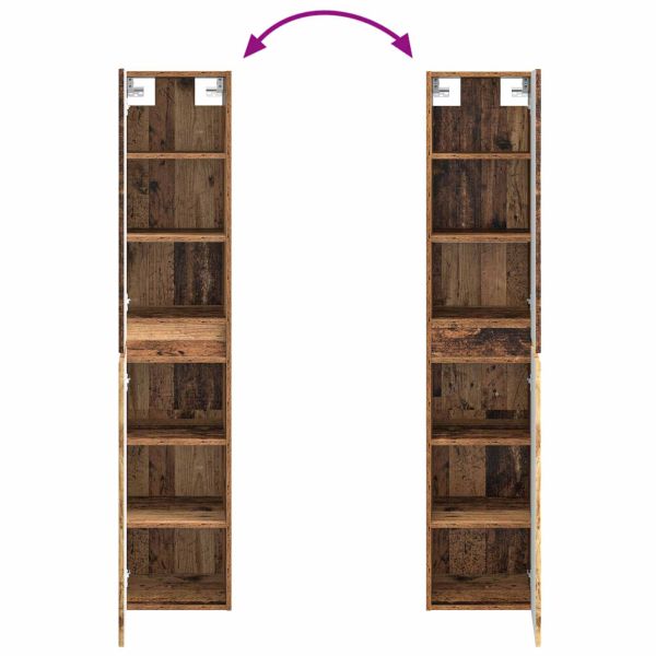 Стенно Баня Кабинет Старо дърво 33 x 34,5 x 160 см
