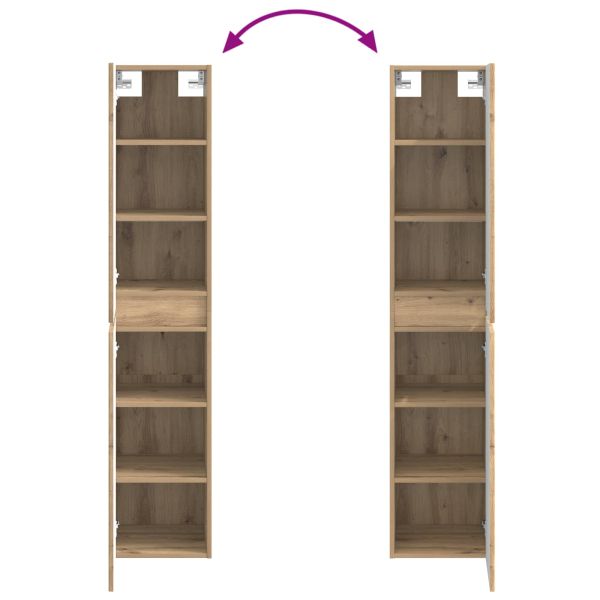 Стенно Баня Кабинет Дъб артизан 33 x 34,5 x 160 см