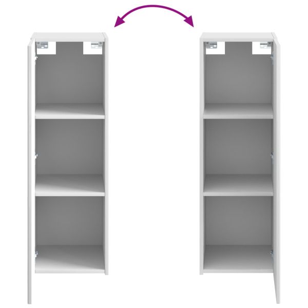 Стенно Баня Кабинет Бял гланц 33 x 34,5 x 100 см