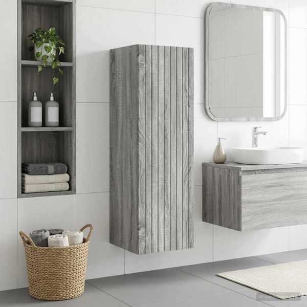 Стенно Баня Кабинет Сив Сонома 33 x 34,5 x 100 см