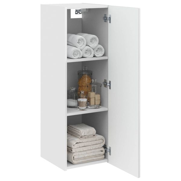 Стенно Баня Кабинет Бял гланц 33 x 34,5 x 60 см