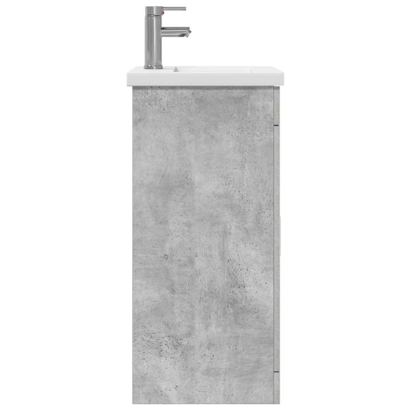 Баня с мивка Бетонно сиво 42 x 40 x 84,5 см Инженерна дървесина