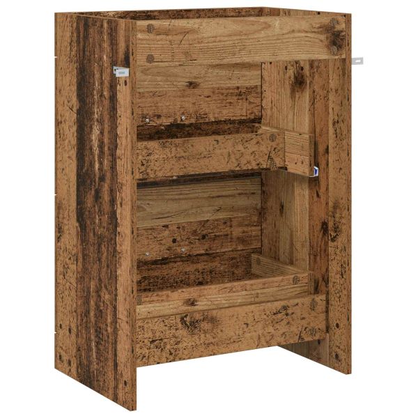 Кабинет под мивка за баня Старо дърво 56 x 37,5 x 81 см