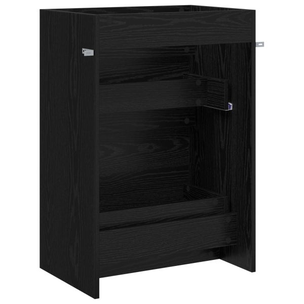 Кабинет под мивка за баня Черен дъб 56 x 37,5 x 81 см