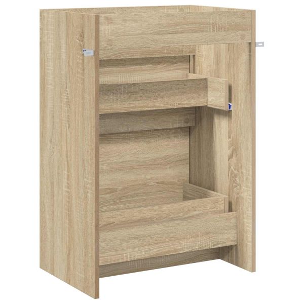 Кабинет под мивка за баня Дъб сонома 56 x 37,5 x 81 см