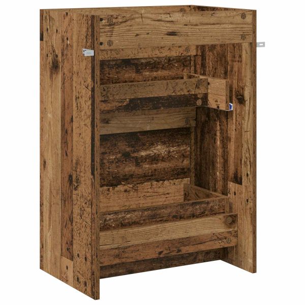Кабинет под мивка за баня Старо дърво 56 x 37,5 x 81 см