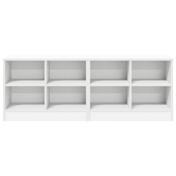 Шкаф за легло 2 pcs Бяло 66 x 33 x 48 см Инженерна дървесина