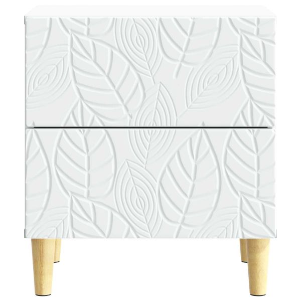 Нощно шкафче 2 pcs Бяло 43 x 34,5 x 48 см Инженерна дървесина