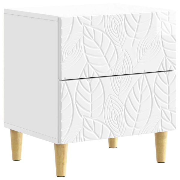 Нощно шкафче 2 pcs Бял гланц 43 x 34,5 x 48 см