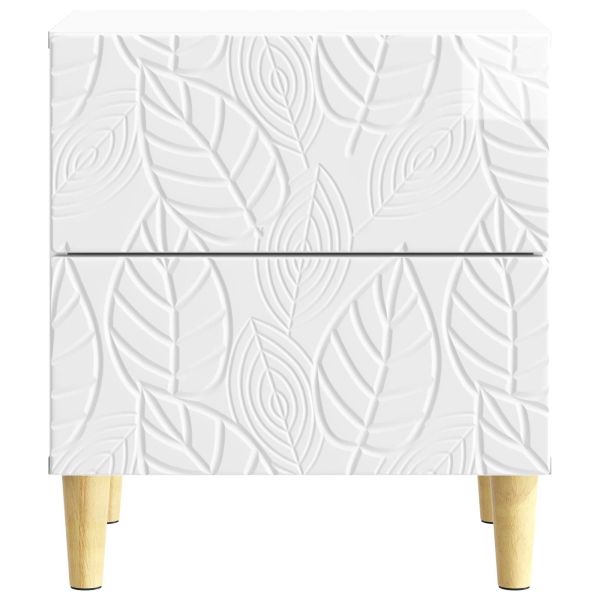 Нощно шкафче 2 pcs Бял гланц 43 x 34,5 x 48 см
