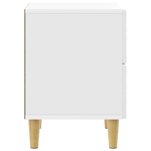 Нощно шкафче 2 pcs Бял гланц 43 x 34,5 x 48 см