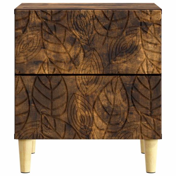 Нощно шкафче 2 pcs Опушен дъб 43 x 34,5 x 48 см