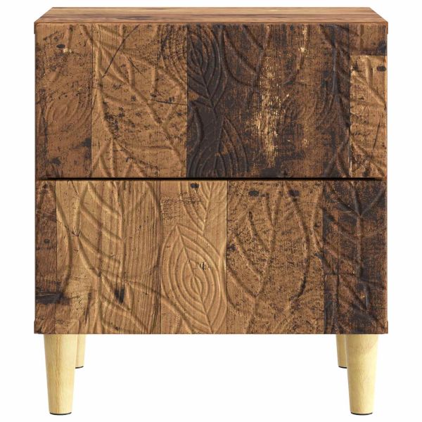 Нощно шкафче 2 pcs Старо дърво 43 x 34,5 x 48 см