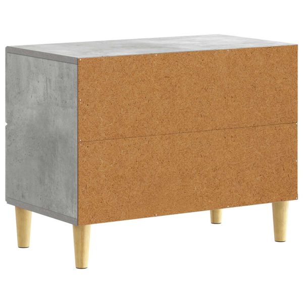 Нощно шкафче Бетонно сиво 62 x 34,5 x 48 см Инженерна дървесина