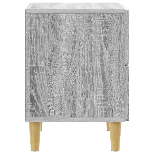 Нощно шкафче Сив Сонома 62 x 34,5 x 48 см Инженерна дървесина