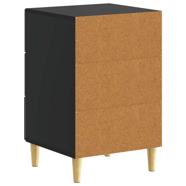 Нощно шкафче Черно 43 x 39,5 x 66,5 см Инженерна дървесина