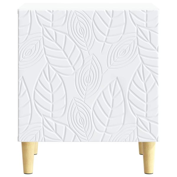Нощно шкафче 2 pcs Бяло 43 x 34,5 x 50 см Инженерна дървесина