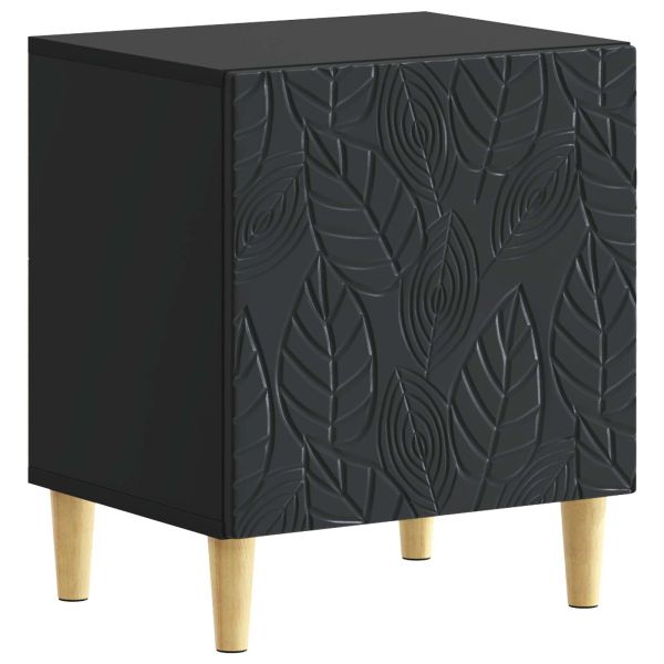 Нощно шкафче Черно 43 x 34,5 x 50 см Инженерна дървесина