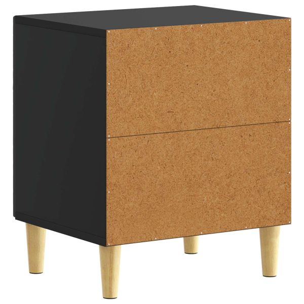 Нощно шкафче Черно 43 x 34,5 x 50 см Инженерна дървесина