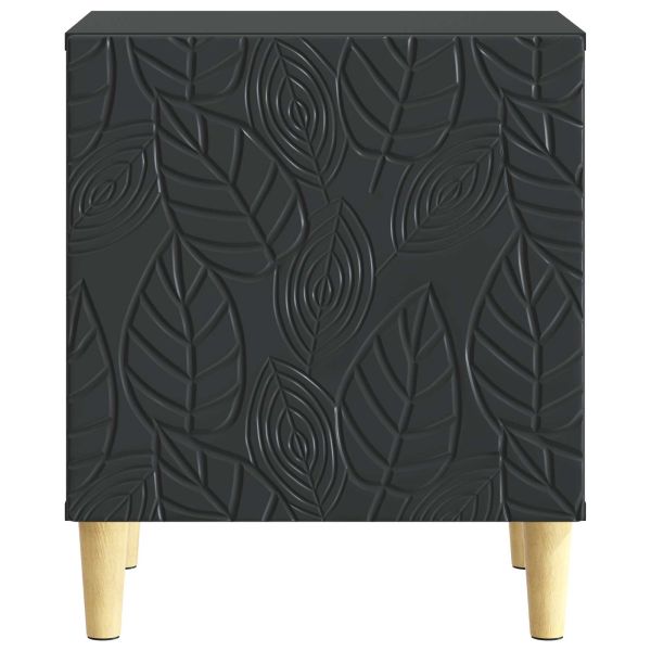 Нощно шкафче 2 pcs Черно 43 x 34,5 x 50 см Инженерна дървесина