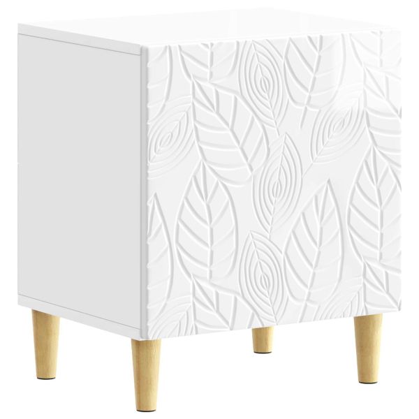 Нощно шкафче 2 pcs Бял гланц 43 x 34,5 x 50 см