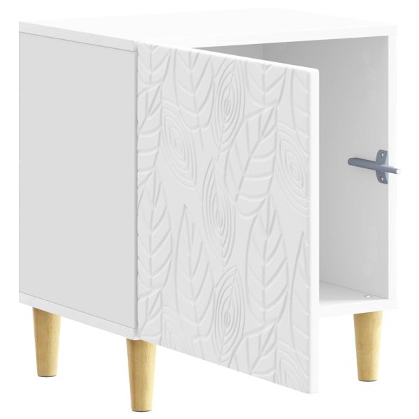 Нощно шкафче 2 pcs Бял гланц 43 x 34,5 x 50 см