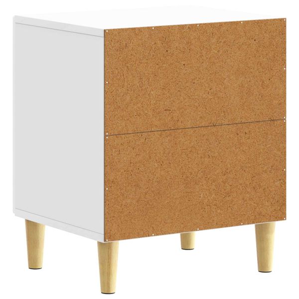 Нощно шкафче 2 pcs Бял гланц 43 x 34,5 x 50 см