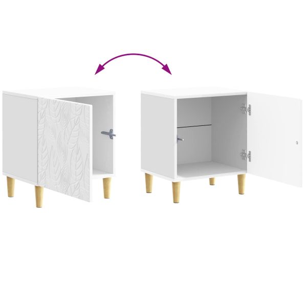 Нощно шкафче 2 pcs Бял гланц 43 x 34,5 x 50 см