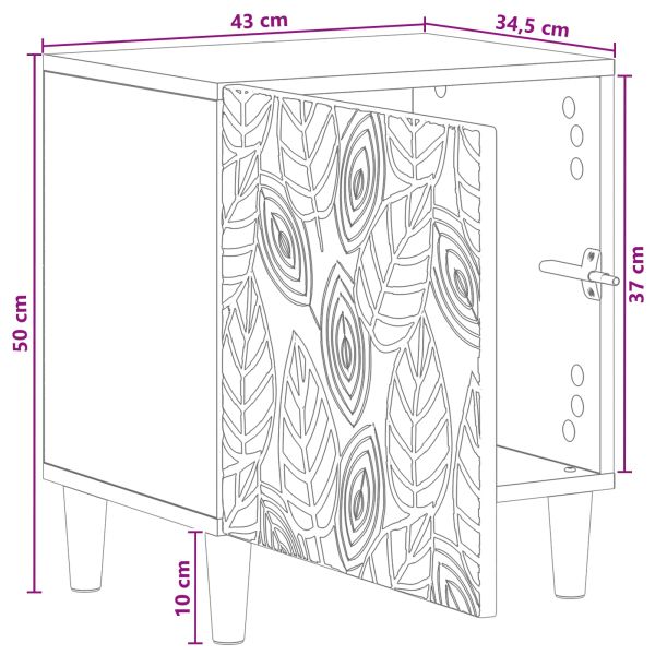 Нощно шкафче 2 pcs Бял гланц 43 x 34,5 x 50 см