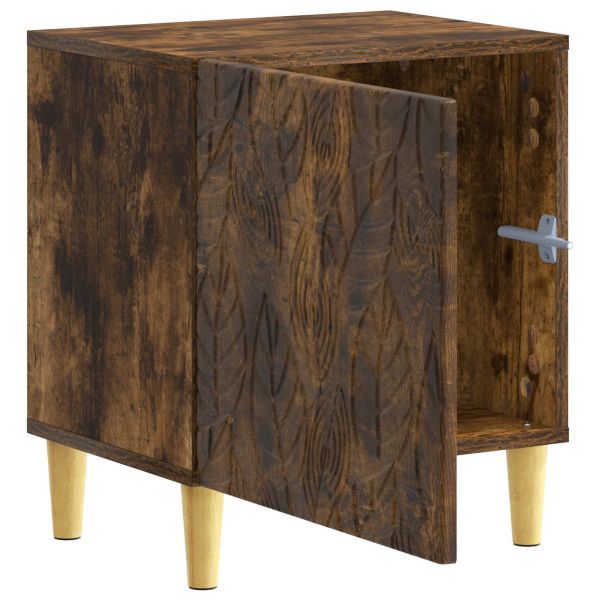 Нощно шкафче 2 pcs Опушен дъб 43 x 34,5 x 50 см