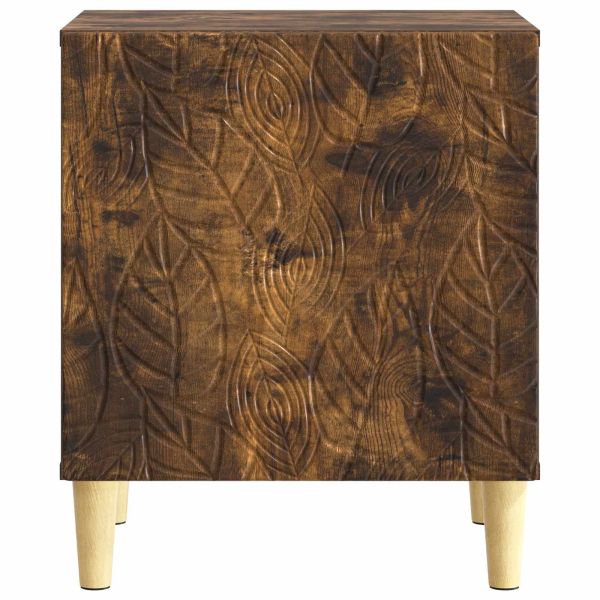 Нощно шкафче 2 pcs Опушен дъб 43 x 34,5 x 50 см