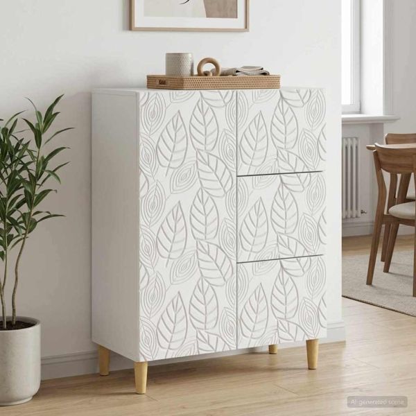 Служебен шкаф Бяло 66 x 34,5 x 90 см Инженерна дървесина
