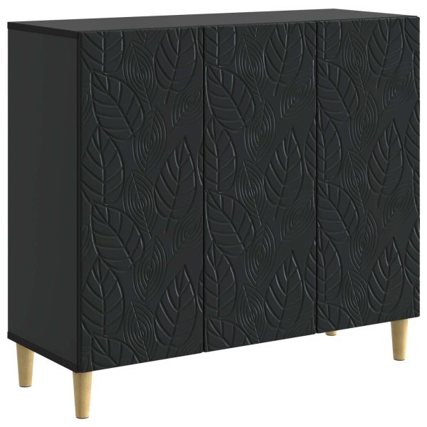Служебен шкаф Черно 89 x 34,5 x 80 см Инженерна дървесина