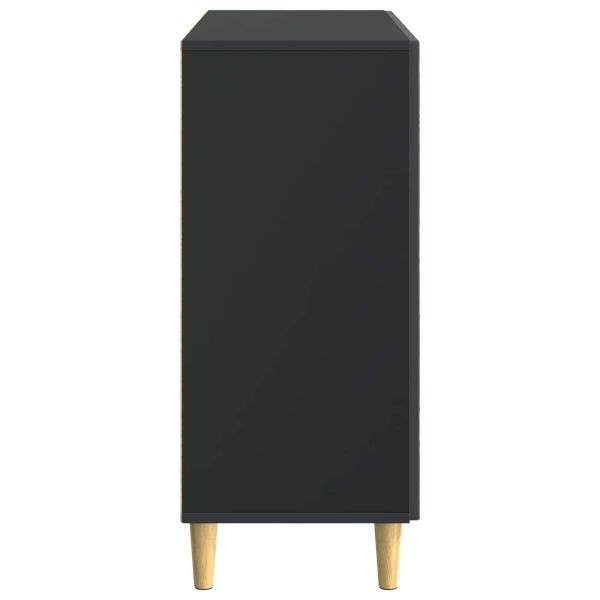 Служебен шкаф Черно 89 x 34,5 x 80 см Инженерна дървесина
